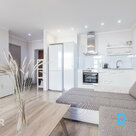 A bright 2-room apartment is for sale in a renovated building in Grīziņkalns.Lay