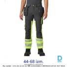 Строительные рабочие брюки HELLY HANSEN 77471 с накладными карманами, светоотражающая ткань Cordura, эластичная в четырех направлениях, моющиеся, желто-черные, Норвегия, спецодежда для обеспечения безопасности и спецодежда.