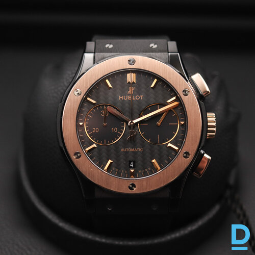 Pārdod Hublot Classic Fusion 45 Chronograph Ceramic King Gold Pārdod Hublot Classic Fusion 45 Chronograph Ceramic King Gold