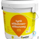 Finished silicone dec. plaster weber.pas premium, 2mm cottage cheese, WHITE