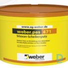 weber.pas 471 finished siloxane deck plaster 1.5 mm cottage cheese, with tinting