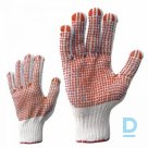 Work gloves knitted, cotton with double-sided rubber dot coating