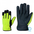 Gloves faux leather warm reflective