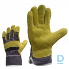Leather gloves yellow