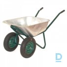 Garden wheelbarrow 110 L two-wheel galvanized