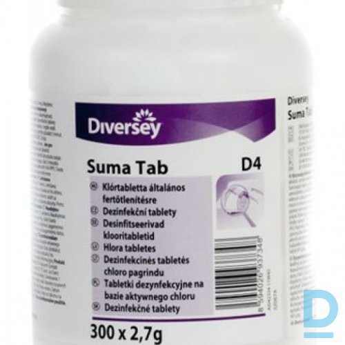 Baseinu ķīmija Diversey Hlora tabletes Suma Tab D4 300 gab.