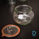Weck stikla burka ar vāku DECO 1062 ml ar blīvgumiju un stiprinājumiem