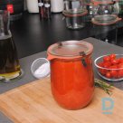 Weck glass jar with lid TULPE 1062 ml with sealing rubber and fastenings