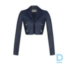 Dark blue eco leather jacket for sale, Rinascimento
