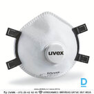 878731 7317 SILV AIR UVEX FFP3 Рабочие респираторы, лицевые маски с клапаном выдоха, белые и черные, Германия, средства индивидуальной защиты