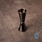 Black chrome drink measuring cup 30 & 45 ml