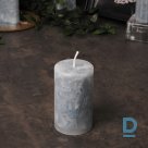 Light gray cylinder candle 10.4 x 6 cm