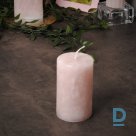 Light pink cylinder candle 10.4 x 6 cm