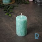 Light green cylinder candle 10.4 x 6 cm