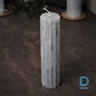 Light gray robot cylinder candle 19 x 4.5 cm