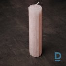 Light pink robot cylinder candle 19 x 4.5 cm