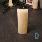 Cream oval candle 20 x 7.5 cm