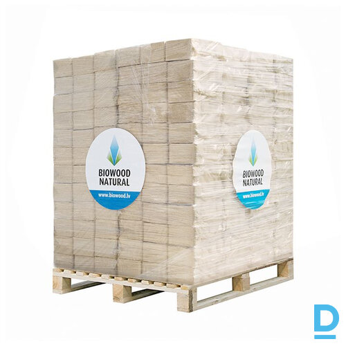 BIOWOOD NATURAL BRIKETES, Palete ar 10KG maisiem