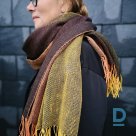 Двусторонний шарф ручной работы из льна и шерсти с бахромой FIESTA