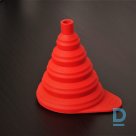 Folding silicone funnel for bottles