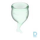 Менструальные чаши Satisfyer Feel Secure, 2 шт в наборе, светло-зелёный