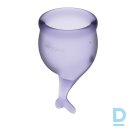 Менструальные чаши Satisfyer Feel Secure, 2 шт в наборе, лиловый