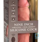 9“ Vibrating + Dual Density Silicone Cock with Remote