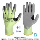 Griezumizturīgi Karstumizturīgi Darba Cimdi ar Īkšķa Pastiprinājumu HP04 205R Poliuretāna Pārklājūms Plaukstas Daļā Green Black Drošības Darba Apģērbi Aksesuāri