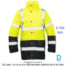 BENEFIT HI VIS Parka Winter Work Jacket with Oxford PVC Reinforcements Multipocket Winter Jacket Yellow Black Safety Workwear Workwear Protective Clothing