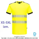 PORTWEST PW318 HI VIS Darba T Krekls 55 Cotton Comfort UV Protection Comfort Fit Yellow Black IRELAND Drošības Darba Apģērbi Specapģērbi