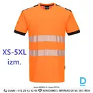 PORTWEST PW318 HI VIS Darba T Krekls 55 Cotton Comfort UV Protection Comfort Fit Orange Black IRELAND Drošības Darba Apģērbi Specapģērbi