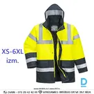 PORTWEST ESSENTIAL ES466 HI VIS Ziemas Darba Jaka Waterproof Windproof Multipocket Texpel Splash Eco Fabric Yellow Navy Blue IRELAND Drošības Darba Apģērbi Aizsargapģērbi