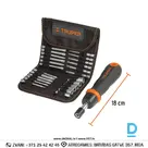 TRUPER JDM 26 Darba Skrūvgriežu Uzgaļu Komplekts ar 26 Maināmiem Uzgaļiem Tērauda Comfort Black Orange MEXICO Rokas Darba Instrumenti