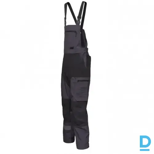 Liela Izmēra Elastīgi Darba Puskombinezoni FUSION 4 Way Stretch Nylon Multipocket Washable Grey Black Drošības Darba Apģērbi Specapģērbi Aizsargapģērbi