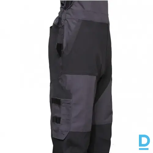 Liela Izmēra Elastīgi Darba Puskombinezoni FUSION 4 Way Stretch Nylon Multipocket Washable Grey Black Drošības Darba Apģērbi Specapģērbi Aizsargapģērbi