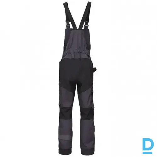 Liela Izmēra Elastīgi Darba Puskombinezoni FUSION 4 Way Stretch Nylon Multipocket Washable Grey Black Drošības Darba Apģērbi Specapģērbi Aizsargapģērbi
