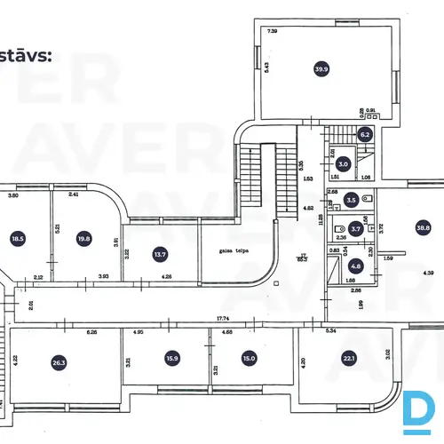 765 m² komercēka uzņēmuma birojam, medicīnas centram vai izglītības iestādei str