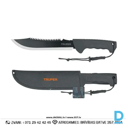 TRUPER MACH 10X Mačete Naža Tipa Pārgājieniem 25cm TPR Handle Anti Vibration Ergonomic Design Black MEXICO Rokas Darba Instrumenti