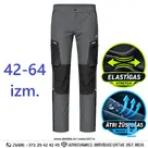 SIR LIGHT SAFETY Plānas Ātri Žustošas Elastīgas Darba Bikses 4Way Stretch Multipocket Reflective Grey Black ITALY Drošības Darba Apģērbi Specapģērbi Aizsargapģērbi