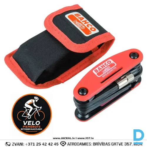 BAHCO BKE850901N Velosipēda Atslēgu Komplekts 16gb Cyclists Bike Equipment Universal Lightweight Black Red MEXICO Rokas Darba Instrumenti