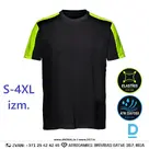 SIR MOON Thin Quick Dry Elastic Work T Shirt Contrasting Yellow Reflective Black Yellow ITALY Safety Workwear Workwear Protective Clothing