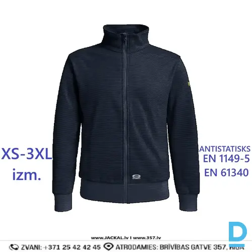 SIR ESD Antistatiska Flīsa Darba Jaka Ergonomic Design Breathable Maximum Safety Navy ITALY Drošības Darba Apģērbi Specapģērbi Aizsargapģērbi