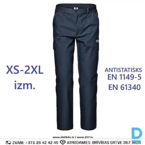 SIR ESD Antistatiskas Darba Bikses Ergonomic Design Breathable Maximum Safety Navy ITALY Drošības Darba Apģērbi Specapģērbi Aizsargapģērbi