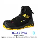 POLLUX Darba Puszābaki Ātra Aizdare S3S SR ESD 3D MESH PU Slip Resistant Breathable Modern Design Yellow Black Darba Drošības Apavi Specapavi Aizsargapavi