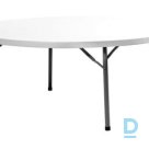 Предлагает круглый раскладной стол Ø 152 см.