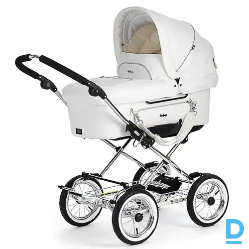 Bērnu ratiņi EmmalJunga Mondial De Luxe - Classic White Leatherette Pram Package