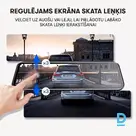 10 collu spoguļa videoreģistrators ar IPS skārienekrānu un priekšējo kameru