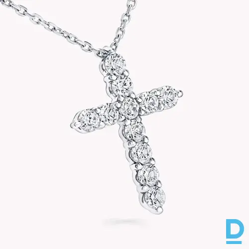 Pārdod Graff Round Diamond Cross Mini Pendant Pārdod Graff Round Diamond Cross Mini Pendant