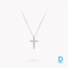 For sale Graff Round Diamond Cross Mini Pendant