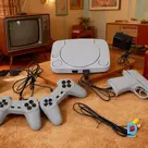Retro TV console with 16 games, 2 controllers and game gun